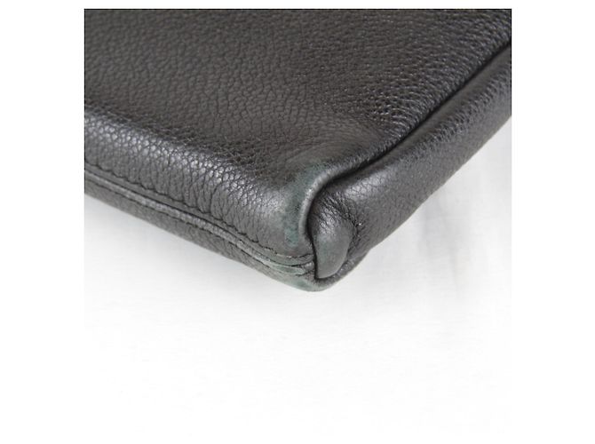 Clutch in pelle Salvatore Ferragamo Nero Bianco - vista 3