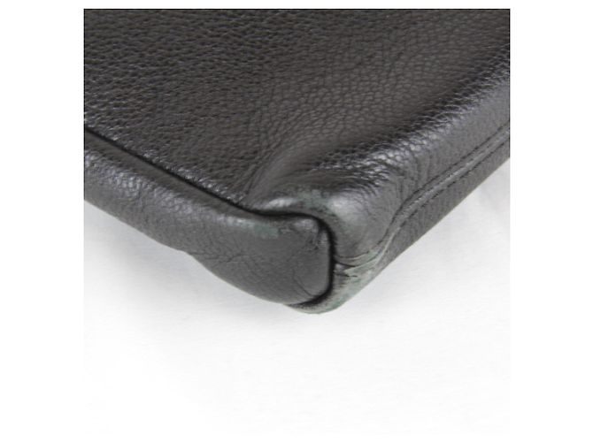 Clutch in pelle Salvatore Ferragamo Nero Bianco - vista 4