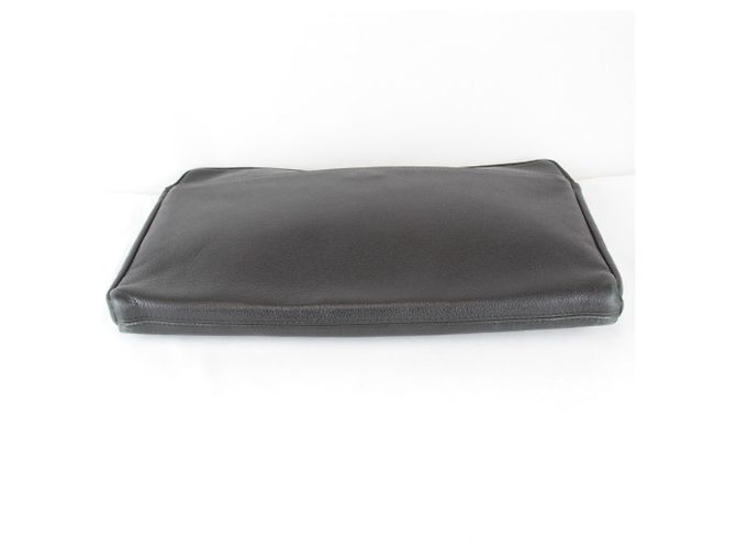 Clutch in pelle Salvatore Ferragamo Nero Bianco - vista 5