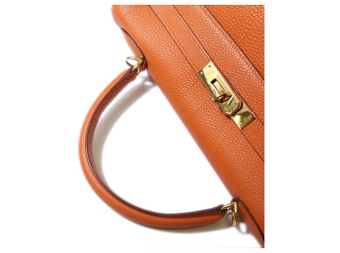 Hermès Borsa Hermes Kelly 32 in pelle Togo Arancione - vista 10