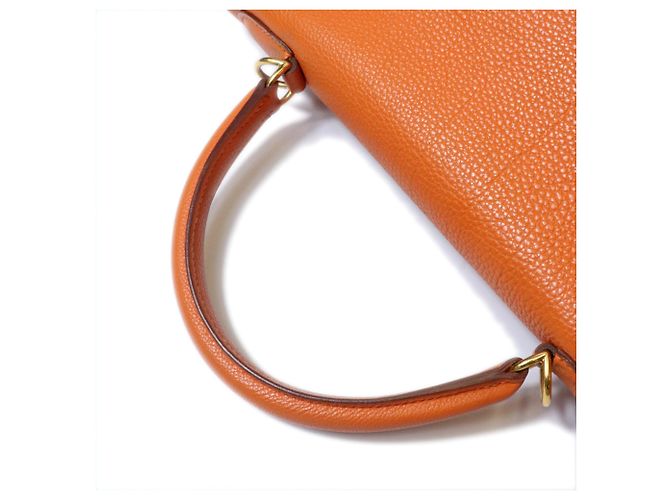 Hermès Borsa Hermes Kelly 32 in pelle Togo Arancione - vista 11