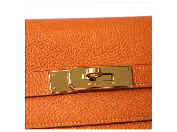 Hermès Borsa Hermes Kelly 32 in pelle Togo Arancione - vista 12