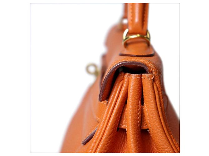 Hermès Borsa Hermes Kelly 32 in pelle Togo Arancione - vista 24