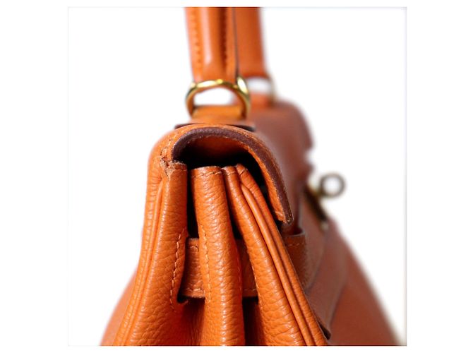 Hermès Borsa Hermes Kelly 32 in pelle Togo Arancione - vista 26