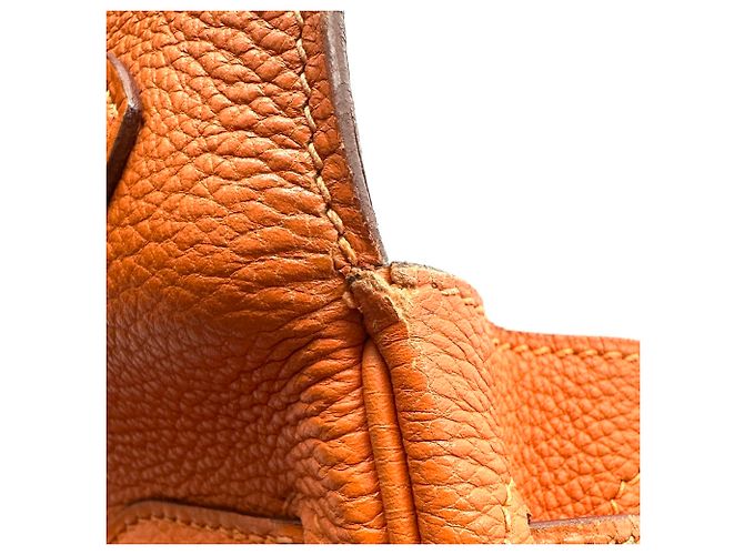 Hermès Borsa Hermes Kelly 32 in pelle Togo Arancione - vista 28