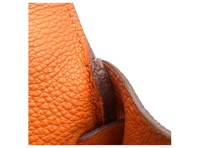 Hermès Borsa Hermes Kelly 32 in pelle Togo Arancione - vista 29