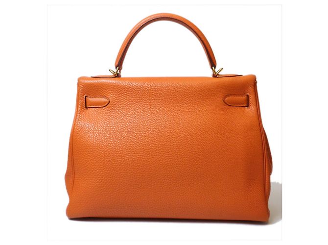 Hermès Borsa Hermes Kelly 32 in pelle Togo Arancione - vista 3