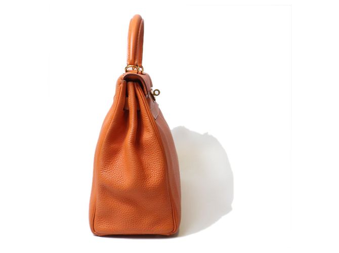 Hermès Borsa Hermes Kelly 32 in pelle Togo Arancione - vista 4