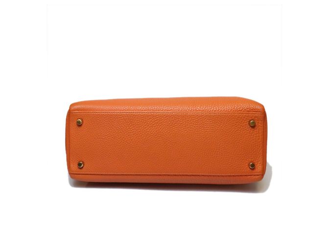 Hermès Borsa Hermes Kelly 32 in pelle Togo Arancione - vista 6