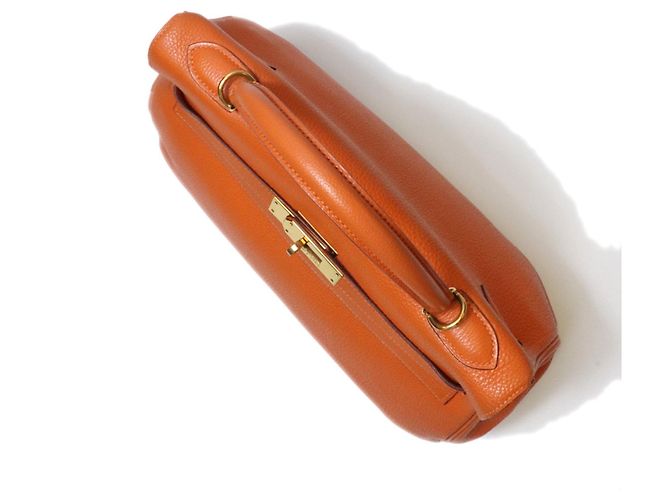 Hermès Borsa Hermes Kelly 32 in pelle Togo Arancione - vista 9