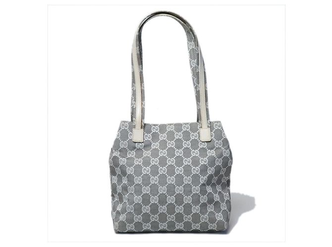 Gucci Tote Bag aus GG Canvas in Grau Braun - Ansicht 2