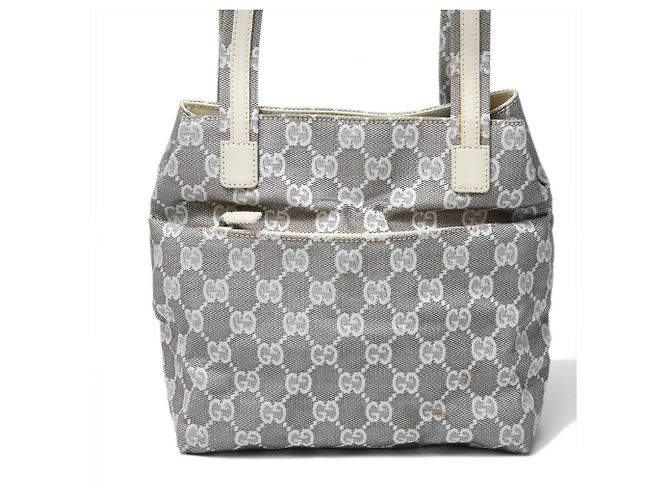 Gucci Tote Bag aus GG Canvas in Grau Braun - Ansicht 3