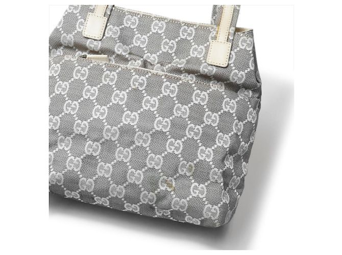 Gucci Tote Bag aus GG Canvas in Grau Braun - Ansicht 7