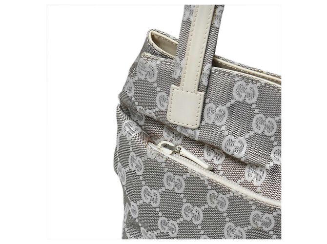 Gucci Tote Bag aus GG Canvas in Grau Braun - Ansicht 8