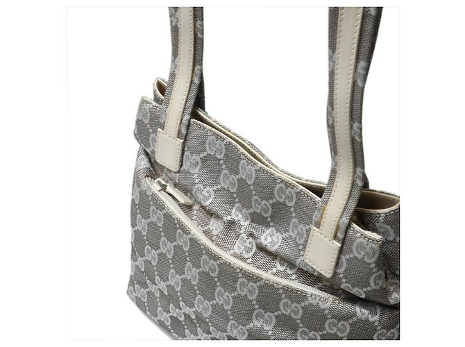 Gucci Tote Bag aus GG Canvas in Grau Braun - Ansicht 9