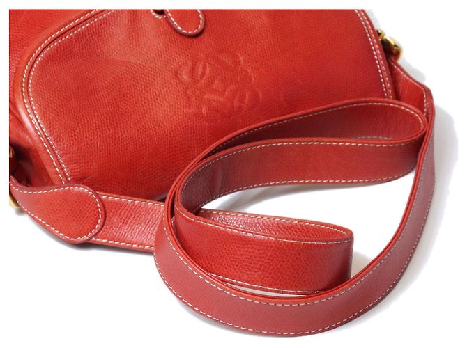 Borsa a tracolla in pelle rossa Loewe Rosso - vista 5