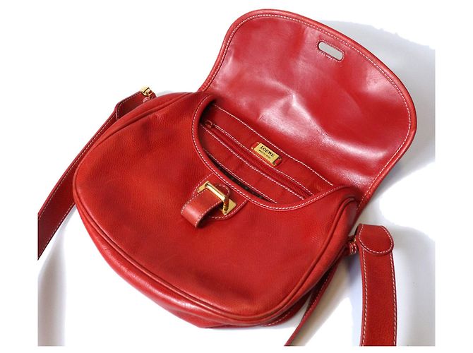 Borsa a tracolla in pelle rossa Loewe Rosso - vista 7