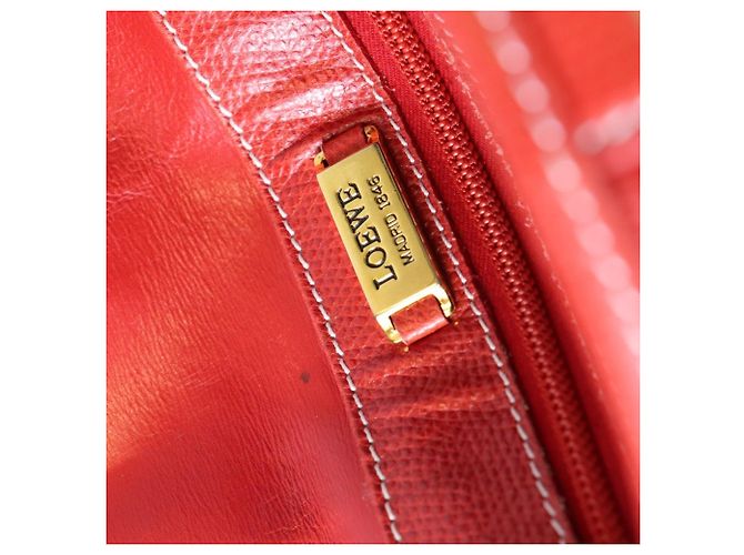 Borsa a tracolla in pelle rossa Loewe Rosso - vista 8