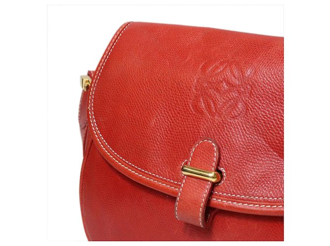 Borsa a tracolla in pelle rossa Loewe Rosso - vista 9