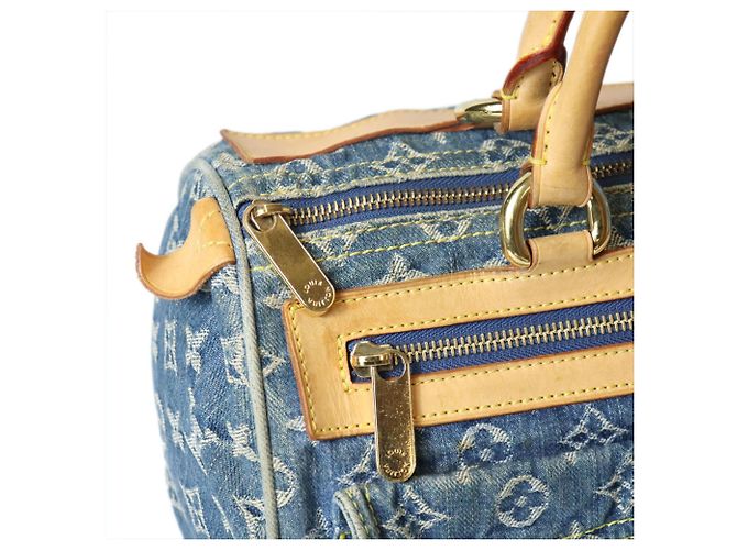 Borsa Louis Vuitton Neo Speedy Mini Boston Blu Monogramma - vista 10
