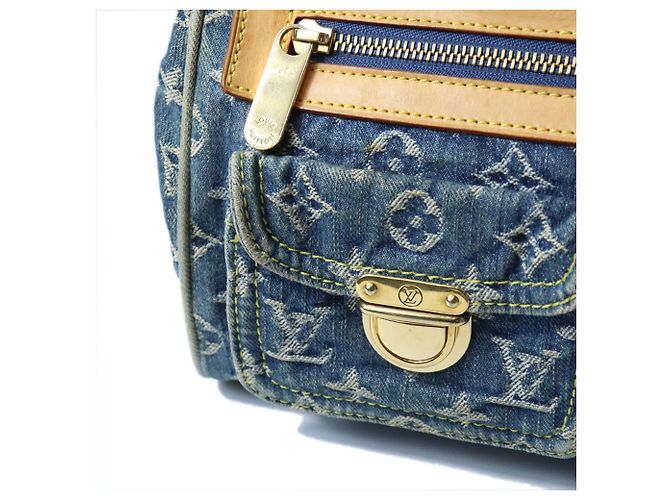 Borsa Louis Vuitton Neo Speedy Mini Boston Blu Monogramma - vista 11