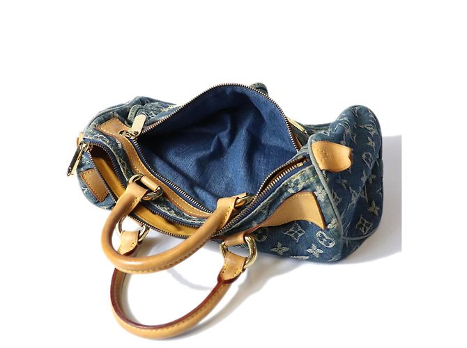 Borsa Louis Vuitton Neo Speedy Mini Boston Blu Monogramma - vista 15