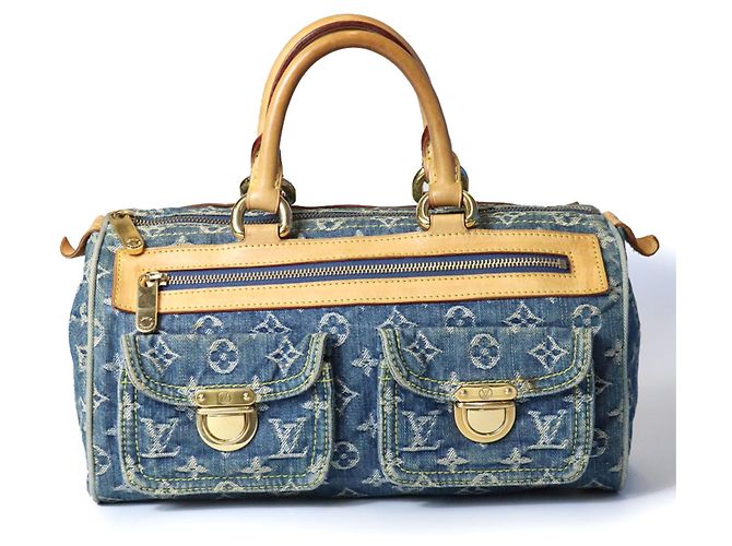 Borsa Louis Vuitton Neo Speedy Mini Boston Blu Monogramma - vista 2