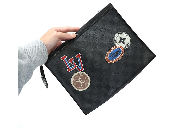 Pochette Voyage MM Louis Vuitton Clutch Bag Nero - vista 12