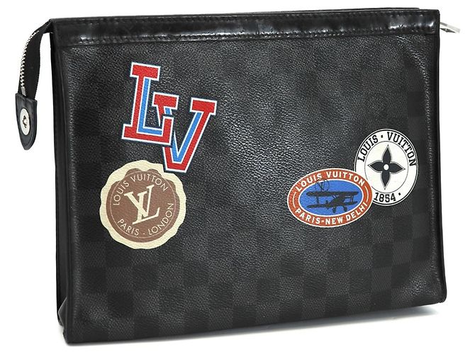 Pochette Voyage MM Louis Vuitton Clutch Bag Nero - vista 2