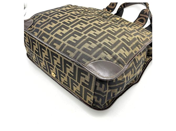 Borsa Tote Fendi Zucca Marrone - vista 10