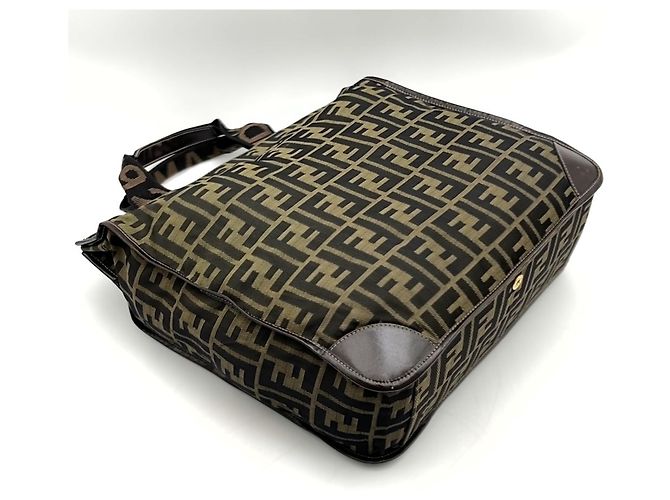 Borsa Tote Fendi Zucca Marrone - vista 3