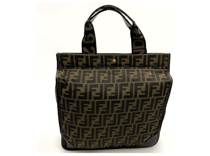 Borsa Tote Fendi Zucca Marrone - vista 4