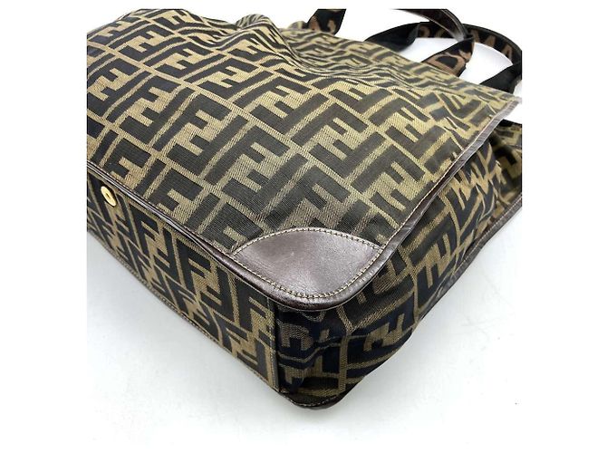 Borsa Tote Fendi Zucca Marrone - vista 8