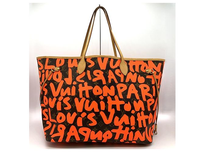 Borsa Tote Louis Vuitton Neverfull GM Arancione Monogramma - vista 4