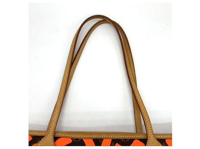 Borsa Tote Louis Vuitton Neverfull GM Arancione Monogramma - vista 5