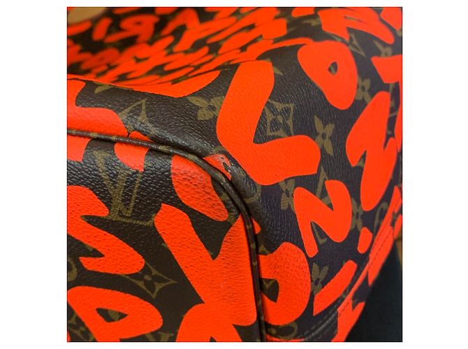 Borsa Tote Louis Vuitton Neverfull GM Arancione Monogramma - vista 9