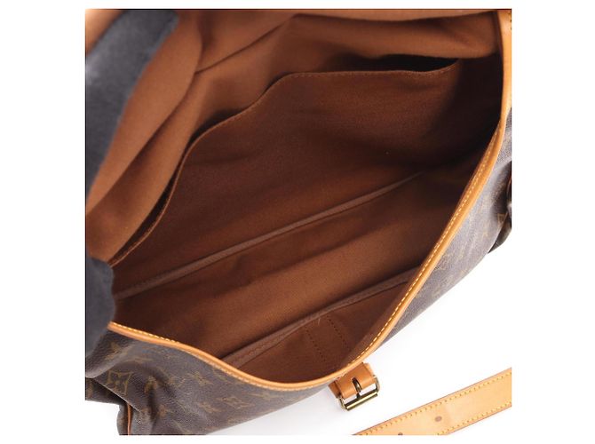 Borsa a Spalla Louis Vuitton Saumur 35 Monogram Marrone - vista 4