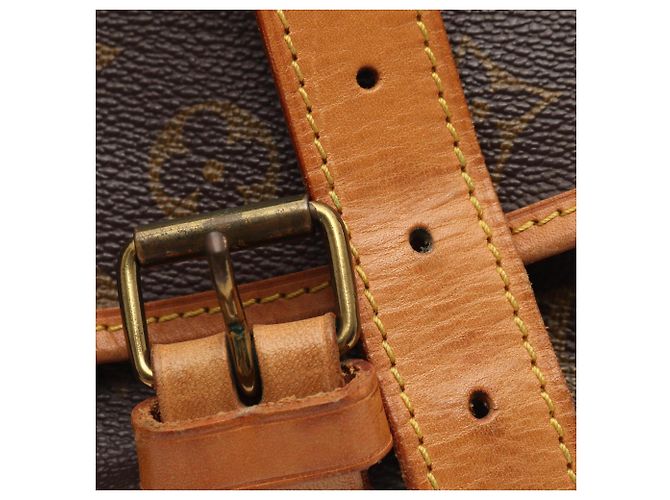 Borsa a Spalla Louis Vuitton Saumur 35 Monogram Marrone - vista 7