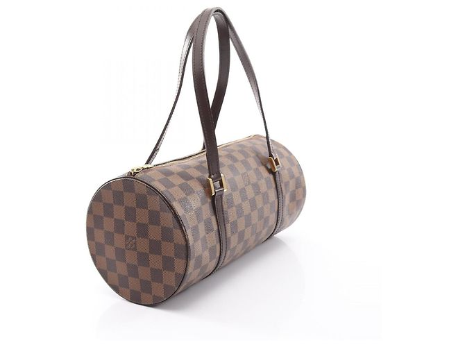 Borsa Louis Vuitton Papillon 30 Damier Ebene Marrone - vista 2
