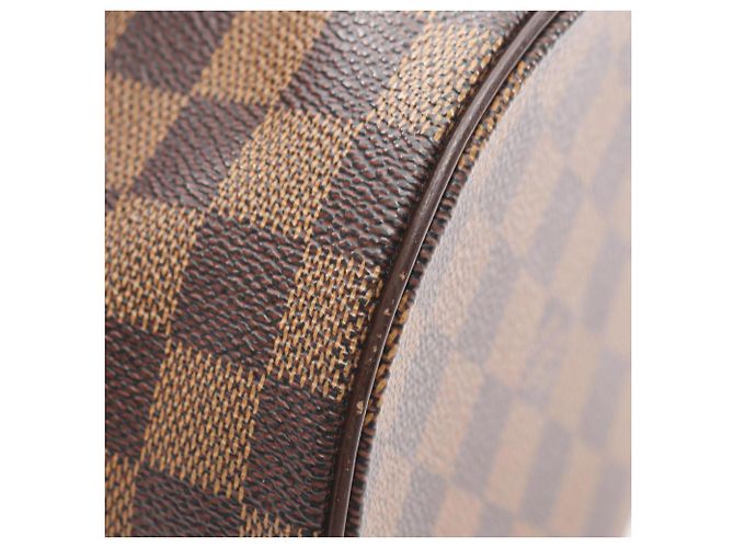 Borsa Louis Vuitton Papillon 30 Damier Ebene Marrone - vista 7