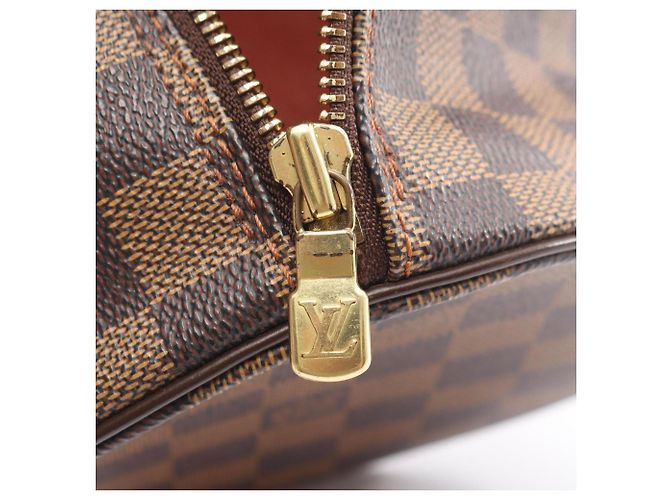 Borsa Louis Vuitton Papillon 30 Damier Ebene Marrone - vista 8