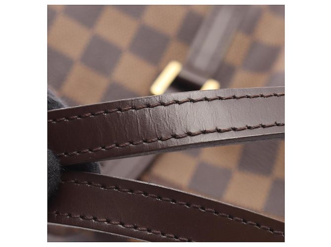 Borsa Louis Vuitton Papillon 30 Damier Ebene Marrone - vista 9