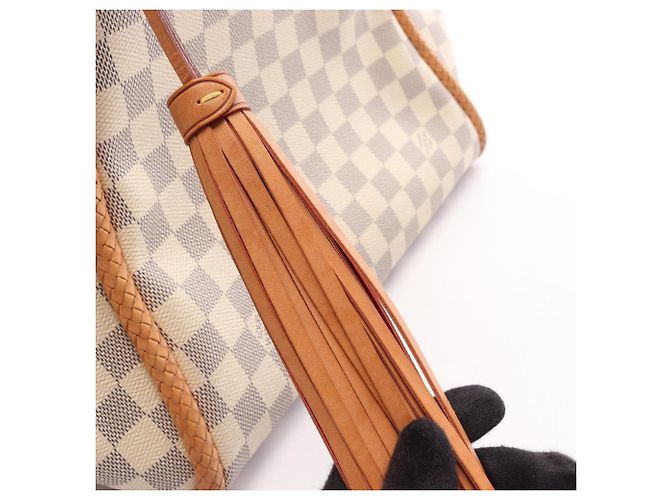 Bolsa Tote Louis Vuitton Propriano Damier Azur Branco - vista 16
