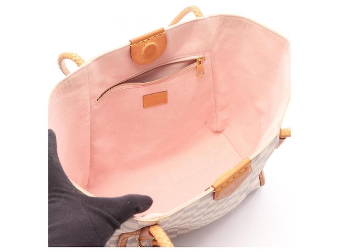 Bolsa Tote Louis Vuitton Propriano Damier Azur Branco - vista 3