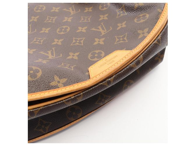 Borsa a tracolla Louis Vuitton Menilmontant MM Monogram Marrone - vista 9
