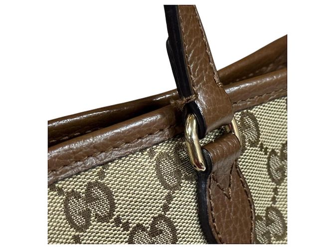 Borsa Gucci GG Canvas Beige Marrone - vista 12