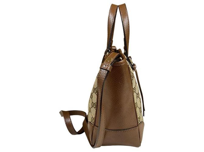 Borsa Gucci GG Canvas Beige Marrone - vista 4