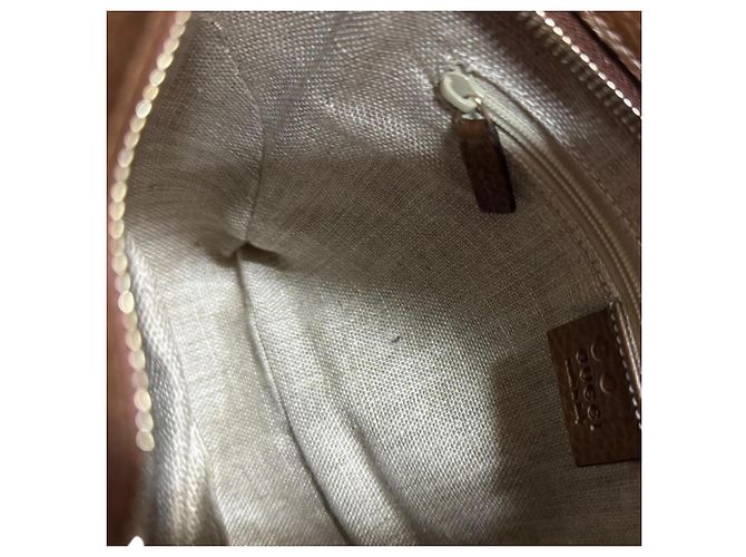 Borsa Gucci GG Canvas Beige Marrone - vista 7
