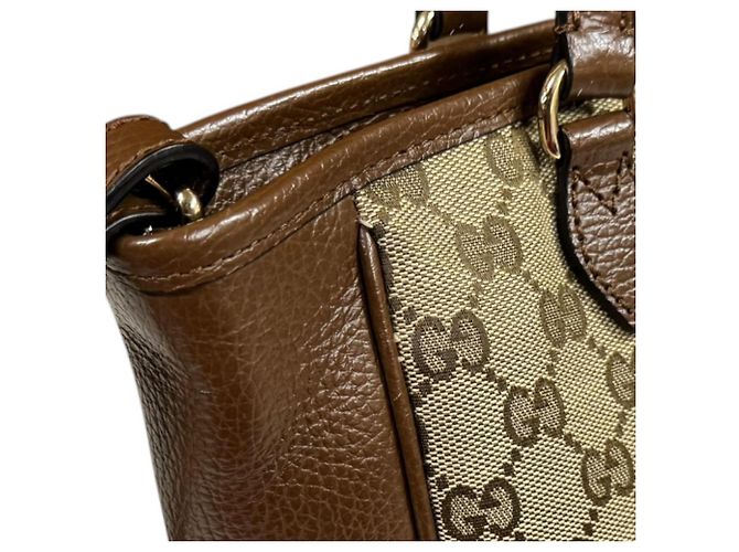 Borsa Gucci GG Canvas Beige Marrone - vista 9