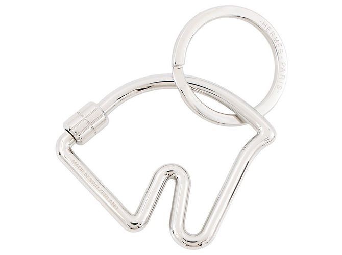 Hermès Hermes Pferde-Schlüsselanhänger Silber - Ansicht 3
